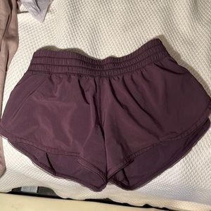 Purple lululemon shorts
